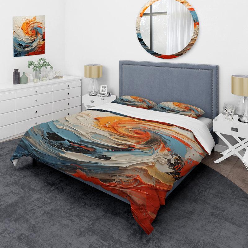 Ensemble de housse de couette Spiral Chaos Collages Unleashed I - Abstract Collages