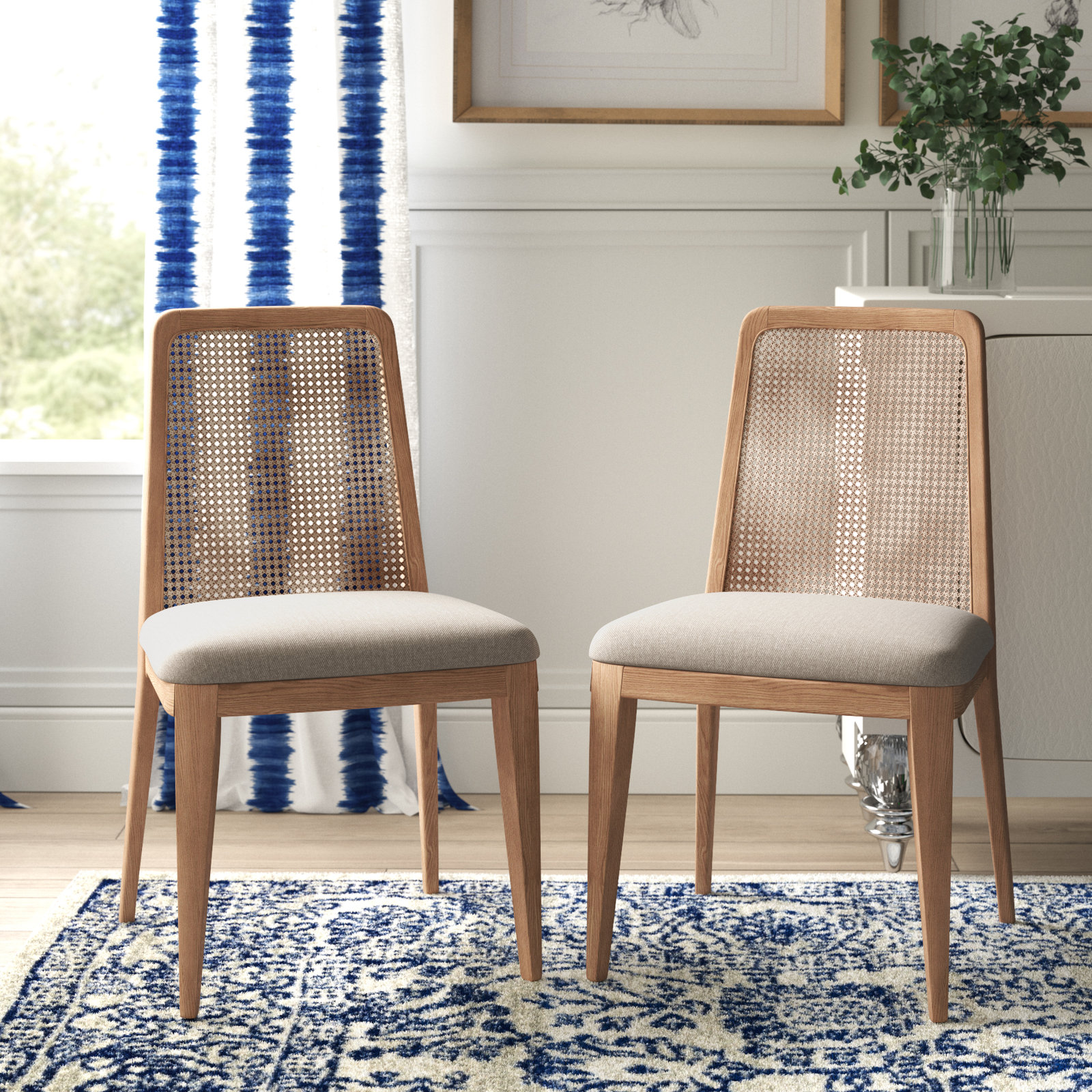 Pennington Fabric Upholstered Side Chair, Brown