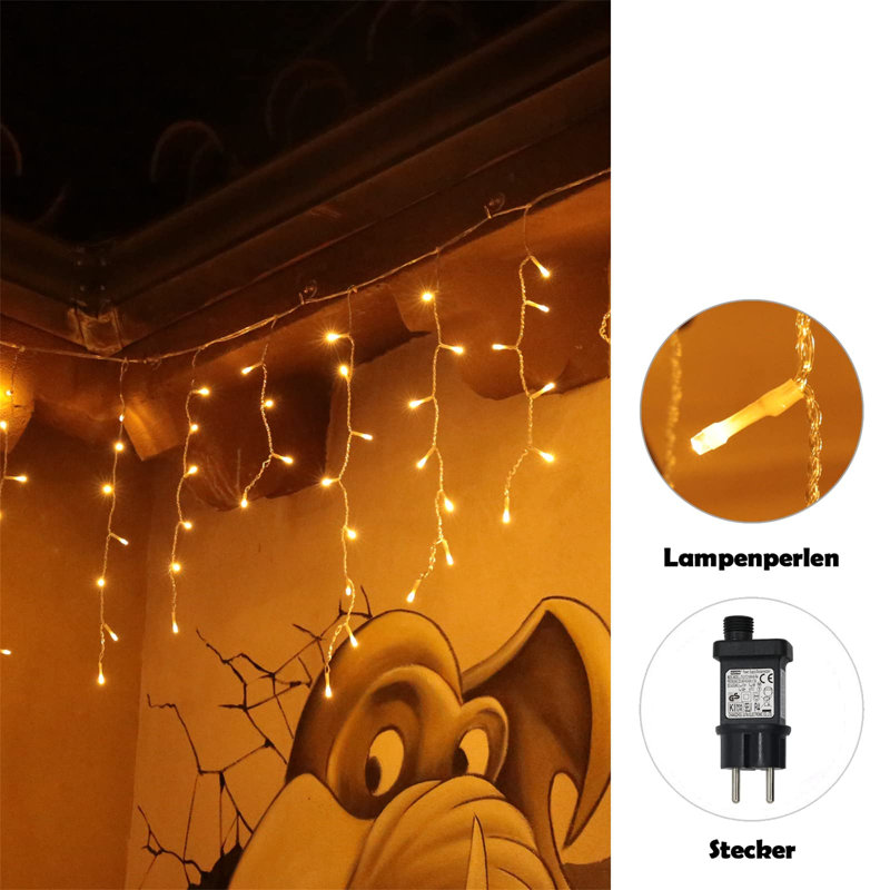 LED Indoor / Outdoor Icicle Lights, 30.6cm H x 23.7cm W x 12.5cm D