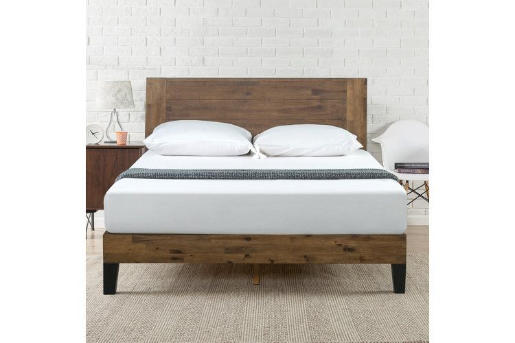 Kira Solid Wood Low Profile Platform Bed