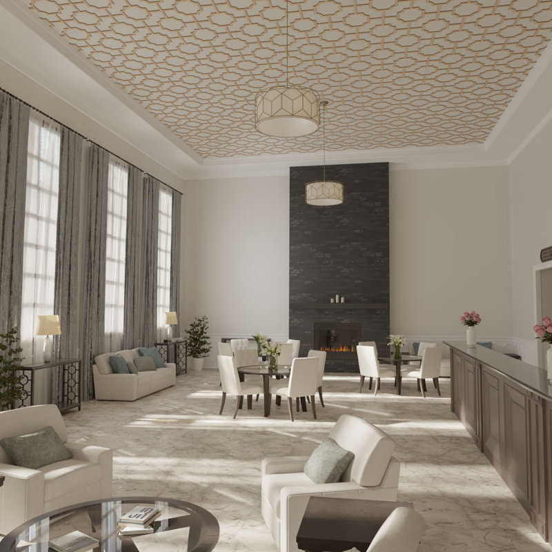 Charpente de plafond décorative Bradley, Noyer blanc, H 33 po x l 33 po x P 0,375 po