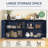 63'' W Mid-Century Modern Navy Blue Sideboard Buffet Cabinet