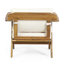  Ensemble de 2 fauteuils club d'extérieur en bois d'acacia avec coussins, finition teck et coussins beiges