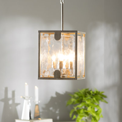 Stills 4 - Light Silver Dust Square/Rectangle Pendant
