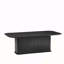 Table basse avec surface en bois de chêne noir et pieds en métal noir