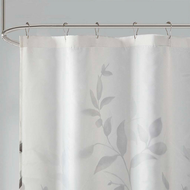 Cecellia Botanical Shower Curtain, Gray