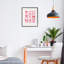 Giclée simple encadrée rouge et rose, design par Krissy Mast-1478796908-1478796910