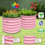 Boîte de 4 pots de fleurs pour lit de jardin surélevé en métal rose-570299401