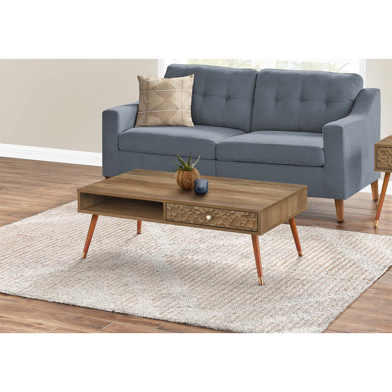 Dawson-Jack Coffee Table, Accent, Cocktail, Rectangular, Storage, Living Room, 44"L, Wood, Laminate, Walnut