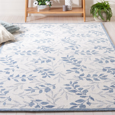 Jalayiah Hand Tufted Wool/Cotton Rug in Ivory/Gray