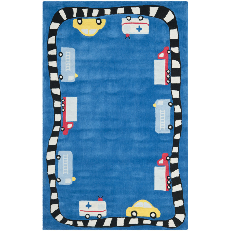 Tapis en polyester pour enfants touffeté à la main, Tapis de couloir 2 pi 3 po x 7 pi