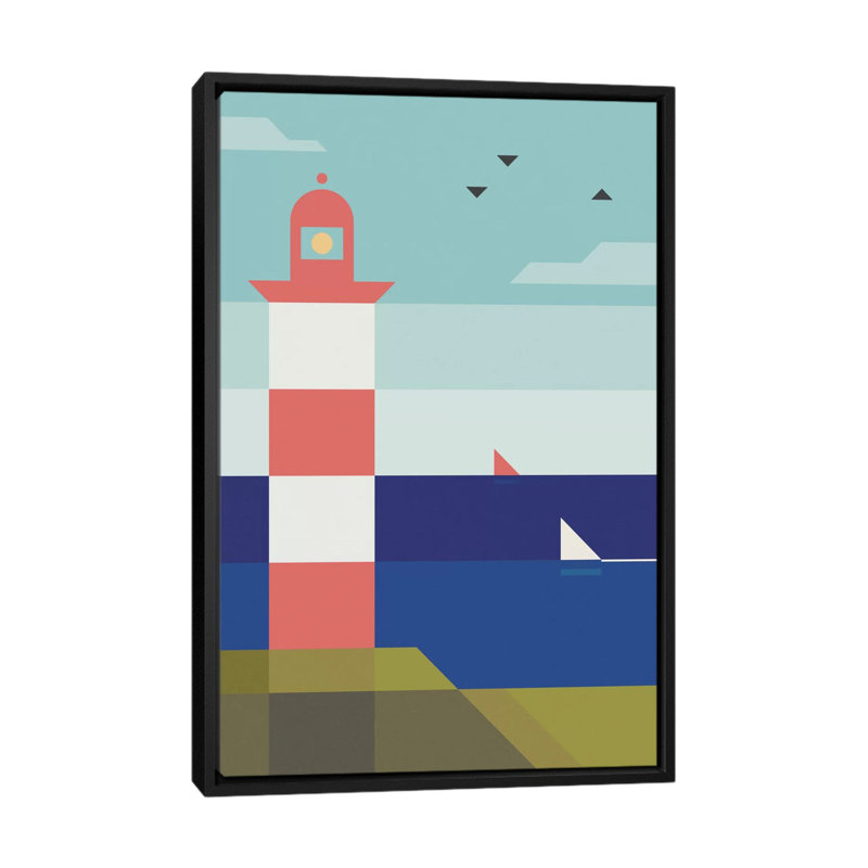 Art vertical sur toile de phare, H 26 po x l 18 po x P 1,5 po, Toile tendue