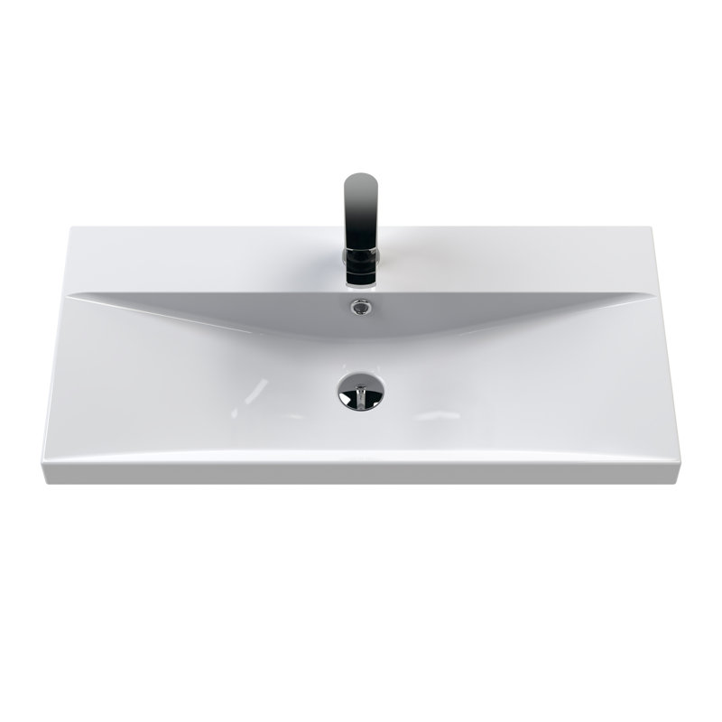 Havana 810mm Single Bathroom Vanity with Drop In Vitreous China Basin