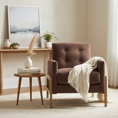 Fauteuil d'appoint à dossier capitonné Matson