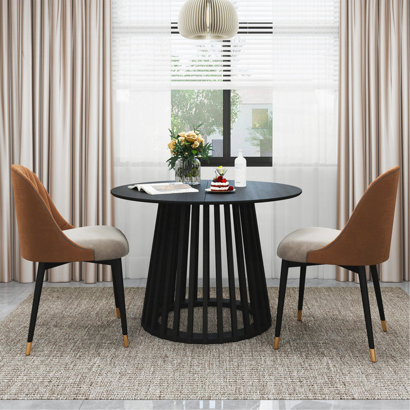 Table basse ronde, Noir