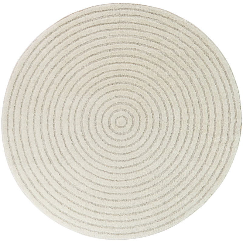 Sloane Cream Round Border Area Rug