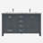 Anvay 60 in. Double Sinks Freestanding Bathroom Vanity in Charcoal Gray with Carrara Marble Top-406671024-408697619