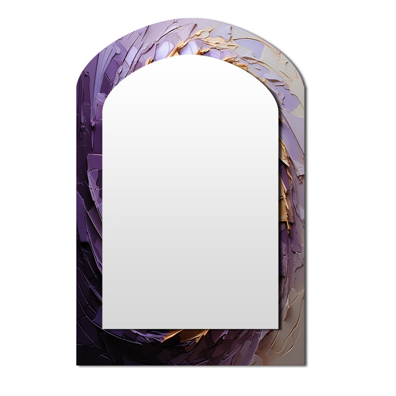 Miroir mural beige mauve spiralé Minimalisme, 43 po x 33 po