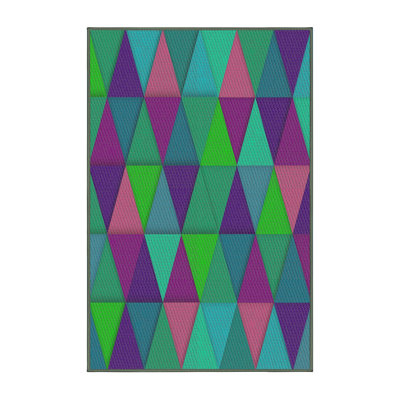 Tapis décoratif vert Pyne