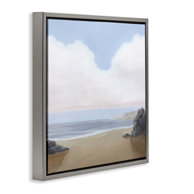 «Soft Clouds Over Beach», art mural encadré par Melissa Wang