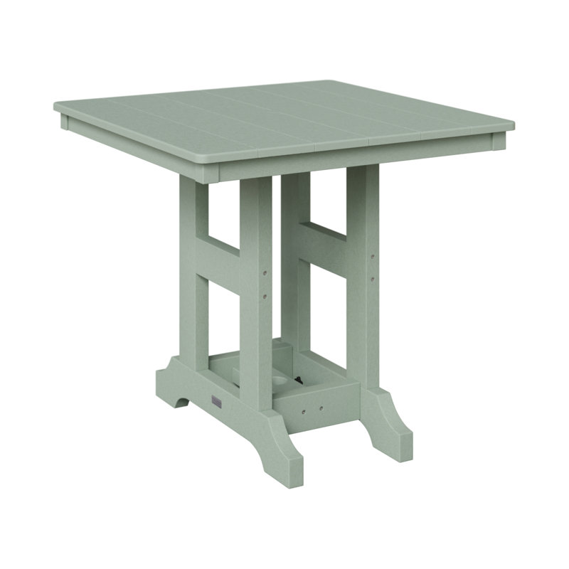 Berlin Gardens Garden Classic 33″ Square Bar Table, 39.5" H x 33" W x 33" D, Seafoam