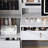 Vanity Desk Set With Sliding Lighted Mirror, Makeup Dressing Table With 4 Drawers & 9 Storage Spaces, Hidden Compartments And Cushioned Stool, White Beauty Furniture For Bedroom
