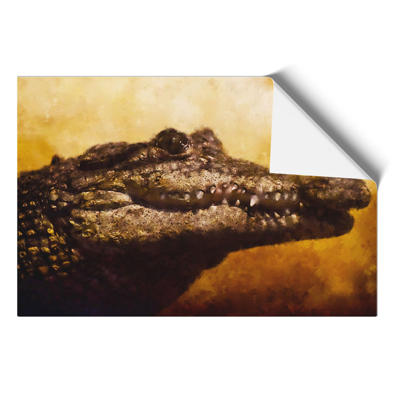 Alligator Painting - Frameless Print, 42cm H x 59cm W x 0.1cm D