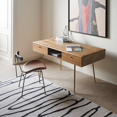 Ensemble de bureau et de chaises de style minimaliste léger et luxueux