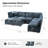 Cashin 127.5“ Modern Oversized Double-Layer Cushion Storage Sectional Sofa-806589264