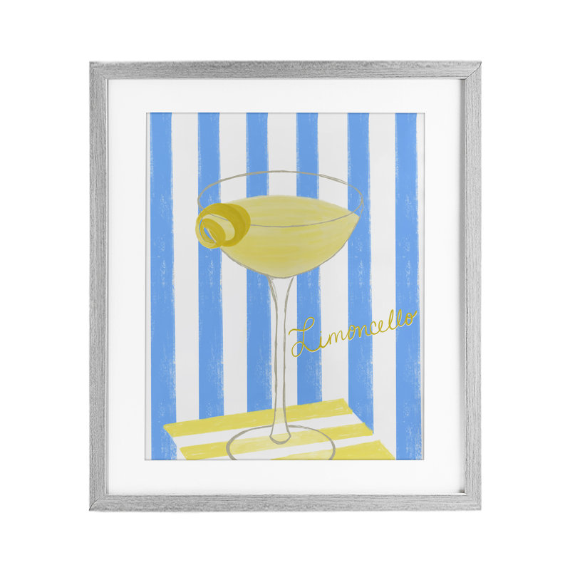 Limoncello, agrume, impression encadrée sous verre, design par EMILY Navas, H 16 po x l 13 po, Cadre de ferme gris