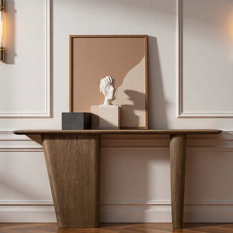 Console américaine simple de style rétro, Brun