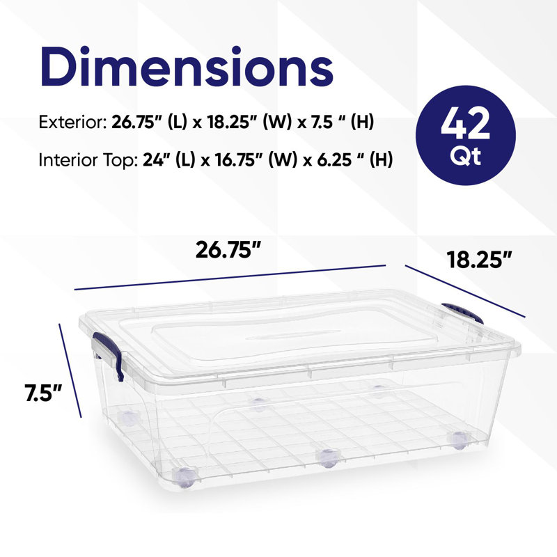 Rebrilliant Plastic Underbed Storage