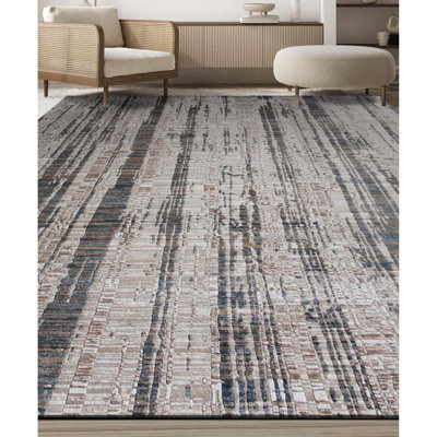 Area Rug in Beige/Blue/Brown