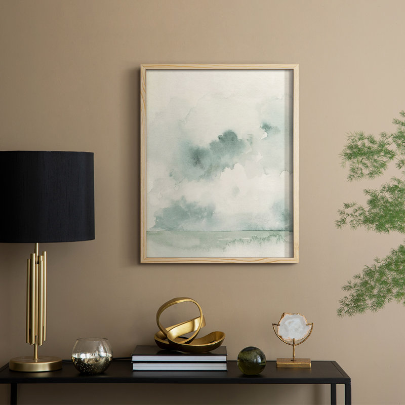 «Ocean Impression I», reproduction encadrée - bois massif, H 11 po x l 9 po
