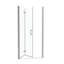 Porte de douche pivotante universelle à ajustement de 1 3/8 po avec finition en verre trempé de 1/4 po 3272-113930992