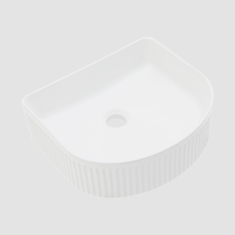 Go Peak Track 13.69'' Ceramic U-Shaped Bathroom Sink