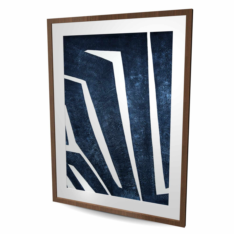 Labyrinthe bleu - reproduction d'art moderne encadrée pour homme