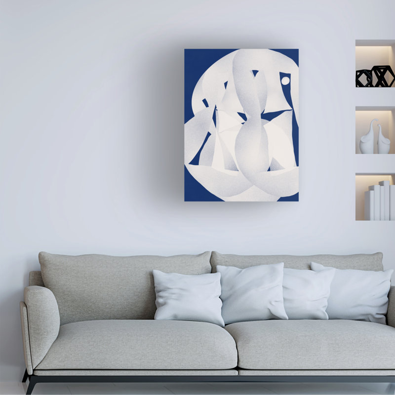Art sur toile abstrait bolognaise, petit doyen, H 14 po x l 19 po