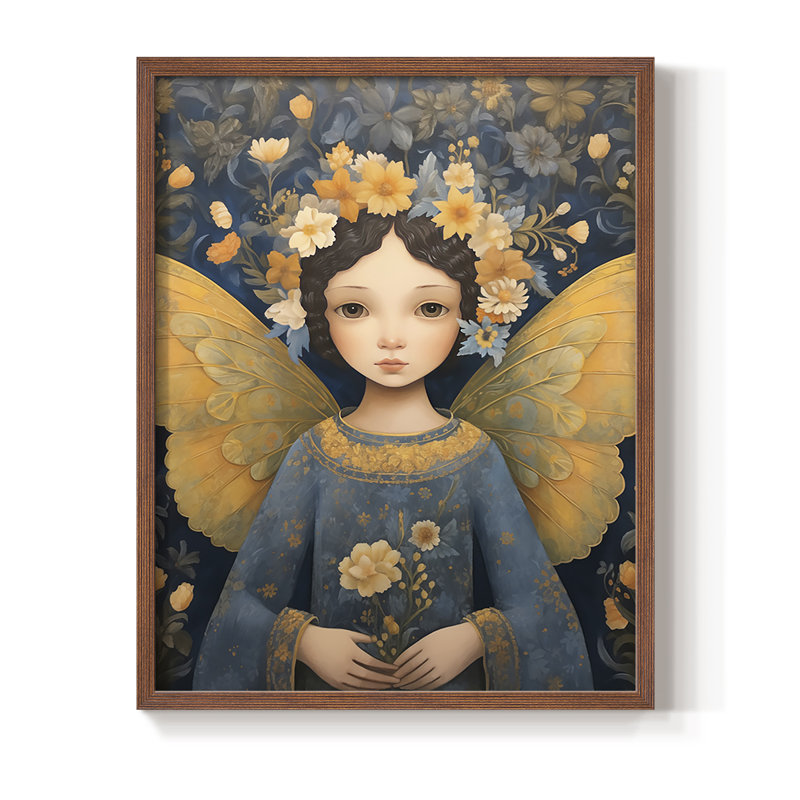 «Religious Series», reproduction encadrée sur CD en bois massif, H 11 po x l 9 po, Noyer