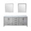 Meuble-lavabo double l 80 po x P 22 po et miroirs 30 po.-66637709-112957601