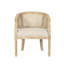 Chaise d'appoint en bois d'hévéa beige naturel-93363568