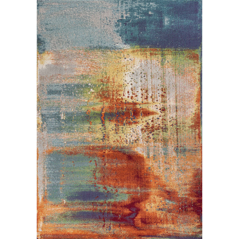 Tapis multicolore Illusions, Rectangle 6 pi 7 po x 9 pi 6 po