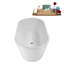 Baignoire autoportante 59 po blanc brillant avec drain interne 59 po Streamline