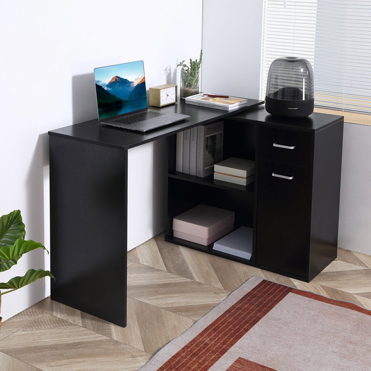 Black Reversible L-Shape Executive Desk (similar to stock photo)