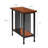 Evie Ironcraft Solid + Manufactured Wood Narrow Chairside Table-1326406142