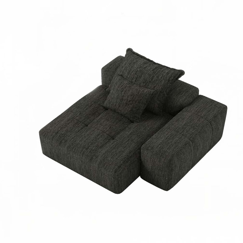 Canapé modulaire surdimensionné Boneless, Noir