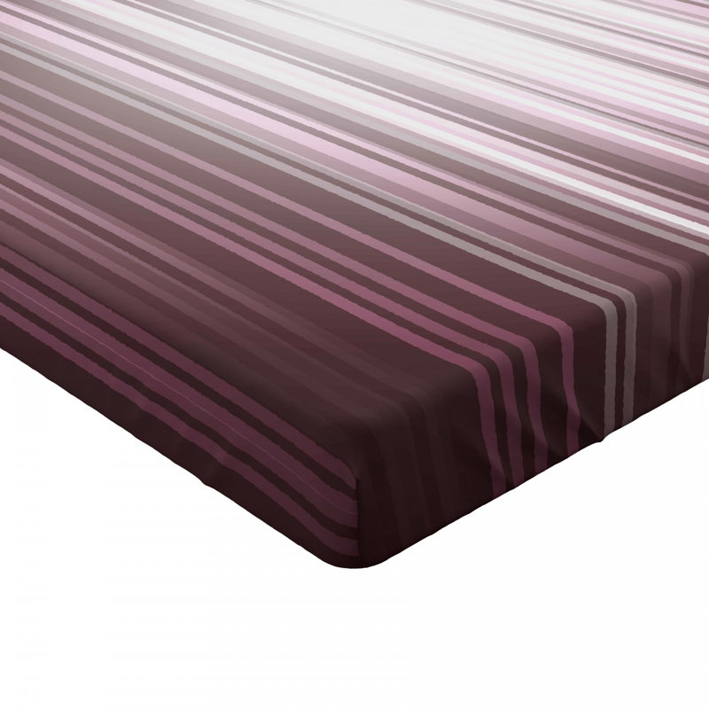 Microfiber Striped Fitted Sheet, Full Fitted Sheet