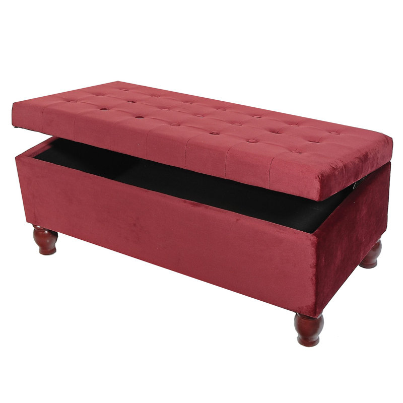 Banc de rangement à couvercle rabattable Renshaw, Bourgogne