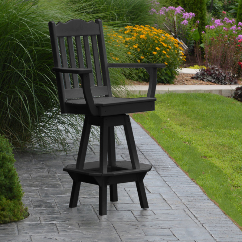 Tabouret de bar rotatif 29 po Nettie, Noir
