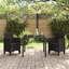 Chaise de jardin 2 pièces vidaXL en polypropylène brun 20,87 x 19,29 x 33,46 po